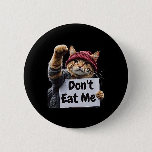 Fress mich nicht Katzen für Trump 2024 Trump oder  Button (Vorderseite)