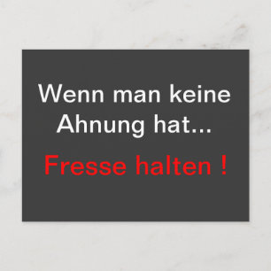 Fresse halten postkarte