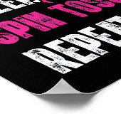 Fressen Sie den Sleep Spin Toss Wiederholung Flag Poster (Ecke)