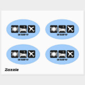 Fressfliege Ovaler Aufkleber (Blatt)