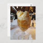 Fressliebhaber Peach Sundae Postkarte (Vorne/Hinten)