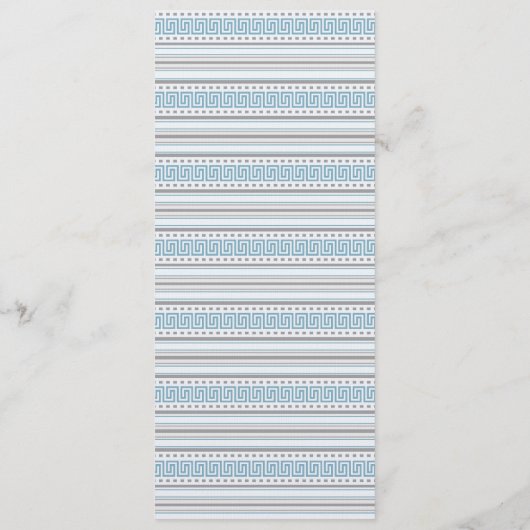 Fret Strip Cornfllower Dinner Menü Menükarte (Rückseite)