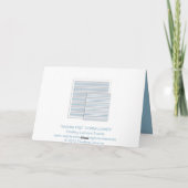 Fret Stripe Cornflower Happy Boss's Day Dankeskarte (Rückseite)