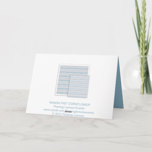 Fret Stripe Cornflower Happy Boss's Day Dankeskarte (Rückseite)