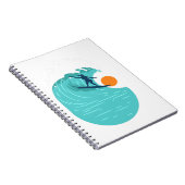 fRetro Vintag Surfer Beach Notizblock (Rechte Seite)