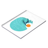 fRetro Vintag Surfer Beach Notizblock (Linke Seite)