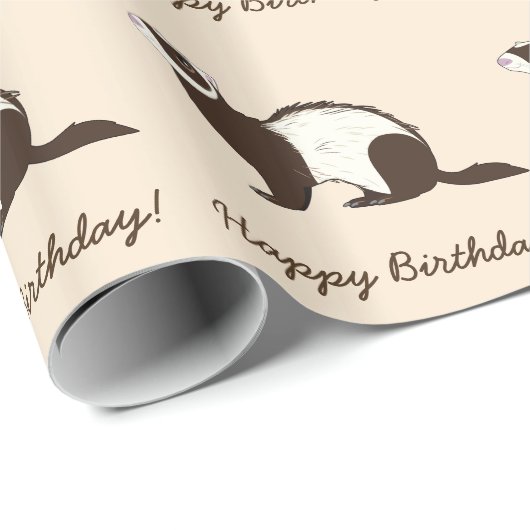 Frettchen-alles Gute zum Geburtstag Geschenkpapier (Rolleneckpunkt)