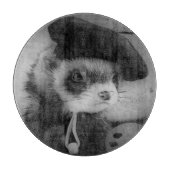 Frettchen als Künstler Schneidebrett (Vorderseite)