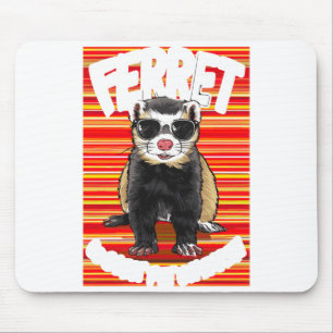 Frettchen Coolstes Haustier Auf Erden Retro Sungle Mousepad