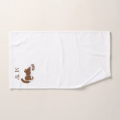 Frettchen-Design-Monogramm Badhandtuch Set (Handtuch)