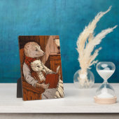 Frettchen, die ein Buch lesen Fotoplatte (Seite)