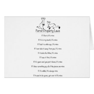 Frettchen-Eigentums-Gesetzeskarte