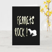 Frettchen-Felsen! Gruß-Karte Karte (Gelbe Blume)