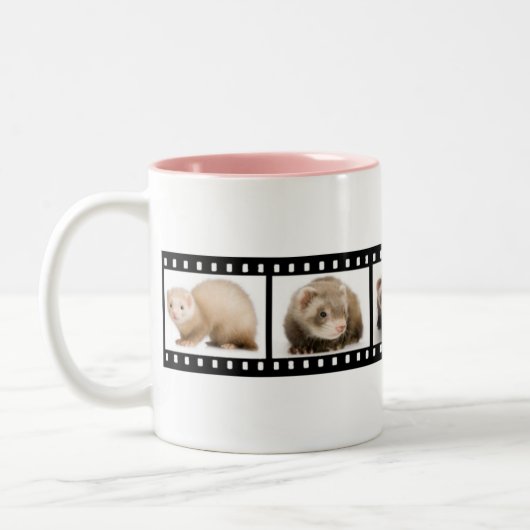 Frettchen-Film-Streifen Zweifarbige Tasse (Links)