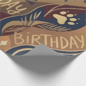 Frettchen Frohe Geburtstag Geschenkpapier (Ecke)