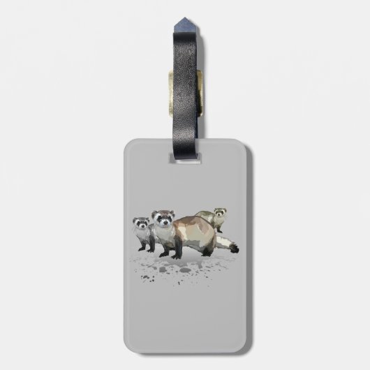 Frettchen Gepäckanhänger (Rückseite vertikal)