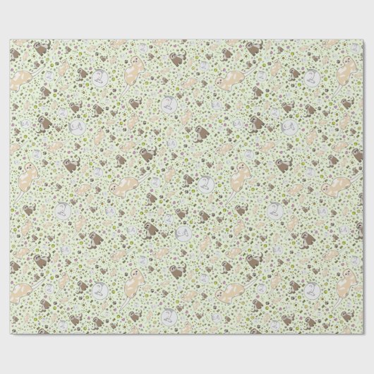 Frettchen Geschenkpapier (Flach)