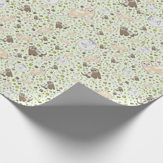 Frettchen Geschenkpapier (Ecke)