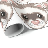 Frettchen Geschenkpapier (Rolleneckpunkt)