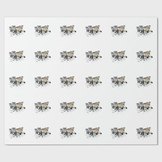 Frettchen Geschenkpapier (Flach)