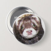 Frettchen-Gesichts-Bild Button (Vorne & Hinten)