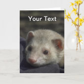 Frettchen-Gruß-Karte Karte (Gelbe Blume)