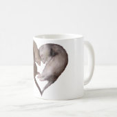 Frettchen-Herz-Tasse Kaffeetasse (VorderseiteRechts)