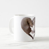 Frettchen-Herz-Tasse Kaffeetasse (Vorderseite Links)