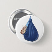 Frettchen im a-Schlafsack-Knopf Button (Vorne & Hinten)