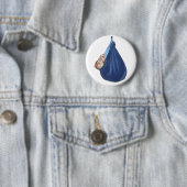 Frettchen im a-Schlafsack-Knopf Button (Beispiel)