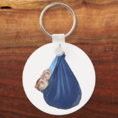 Frettchen im Schlafsack-Schlüsselanhänger Schlüsselanhänger (Vorderseite)