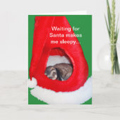 Frettchen in der feiertagskarte (Vorderseite)