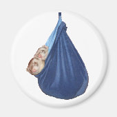 Frettchen in einem Schlafsäckchen Magnet (Vorne)