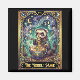 Frettchen isst Ramen Tarot Karte Japanisches Kawai Magnet