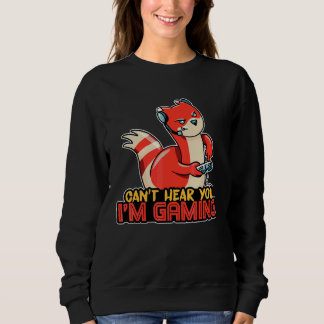 Frettchen Kann dich nicht hören, ich bin am Gamen Sweatshirt