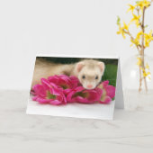 Frettchen-Karte Karte (Gelbe Blume)