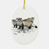 Frettchen Keramik Ornament (Vorne)