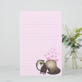 Frettchen-Liebe Briefpapier (Stehend Vorderseite)