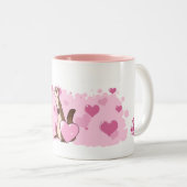 Frettchen-Liebe Zweifarbige Tasse (VorderseiteRechts)