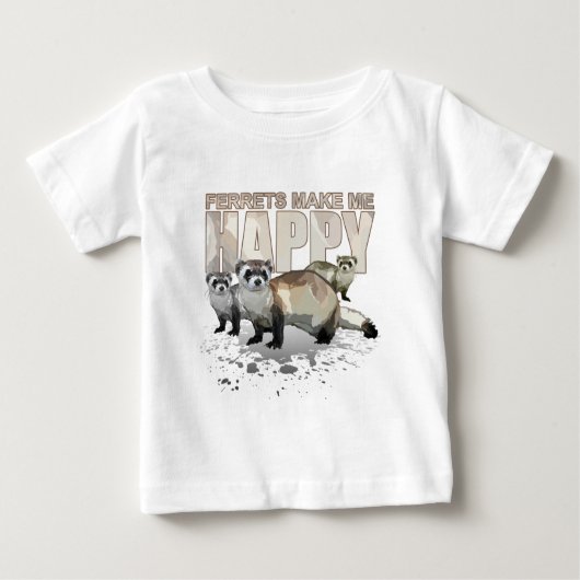 Frettchen machen mich glücklich baby t-shirt (Vorderseite)
