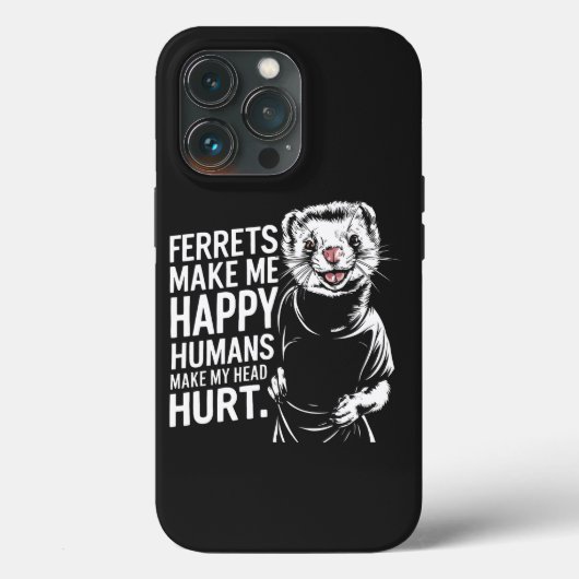 Frettchen machen mich glücklich Menschen meinen Ko Case-Mate iPhone Hülle (Rückseite)