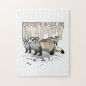 Frettchen machen mich glücklich puzzle (Vertikal)