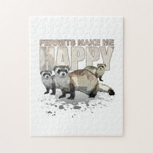 Frettchen machen mich glücklich puzzle