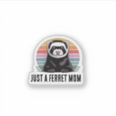 Frettchen-Mama Aufkleber (Vorderseite)