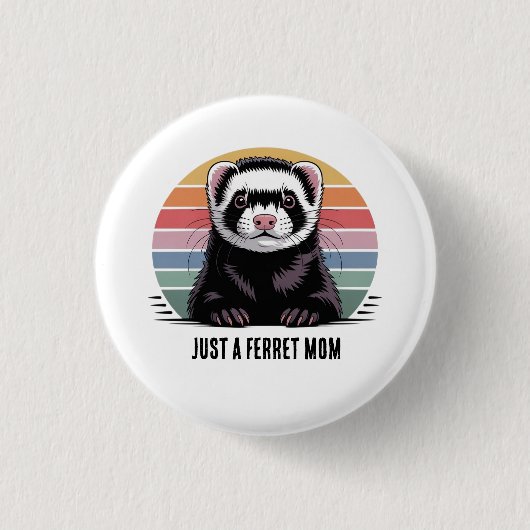 Frettchen-Mama Button (Vorderseite)