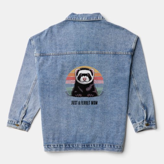 Frettchen-Mama Jeansjacke (Rückseite)