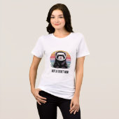Frettchen-Mama-T-Shirt Tri-Blend Shirt (Vorderseite voll)