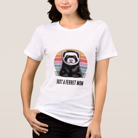 Frettchen-Mama-T-Shirt Tri-Blend Shirt (Vorderseite)