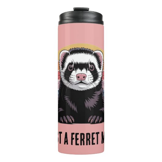 Frettchen-Mama Thermosbecher (Vorderseite)
