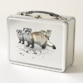 Frettchen Metall Brotdose (Vorderseite)